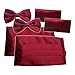 HDE Tuxedo Set Men's Formal Satin Blend Bow Tie, Cumberbund, and Pocket Square
