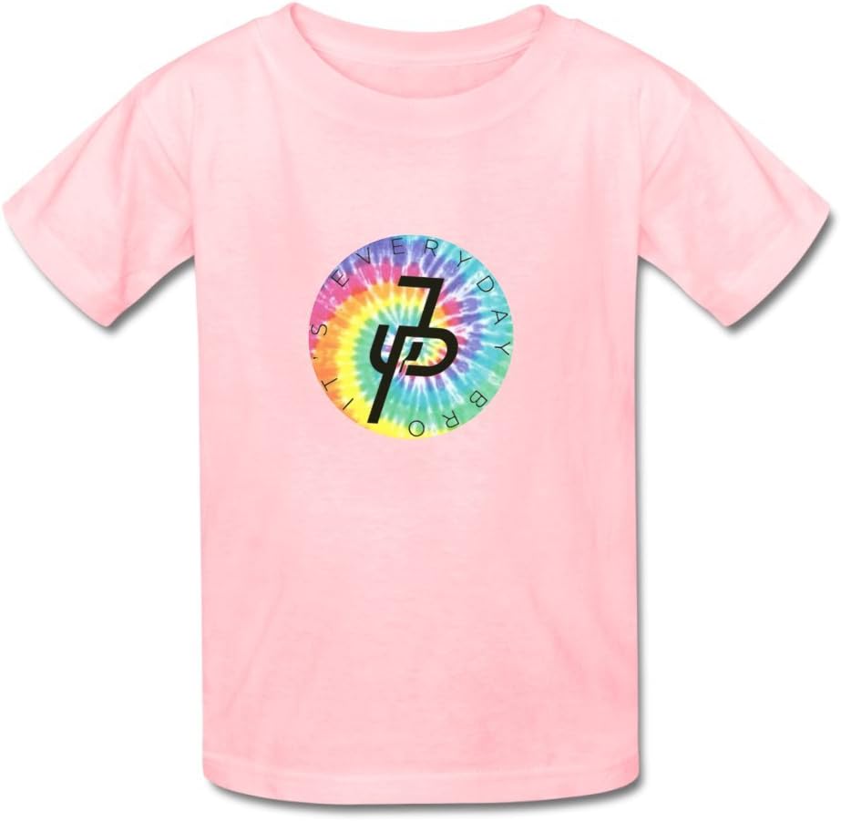 Aliensee Little Boys Girls Kids Jake Paul Rainbow Logo Cotton T-Shirt for 6-10yr Old
