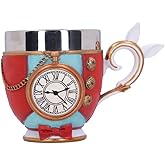 Nemesis Now Alice in Wonderland Inspired Tea Cup, Hand-Painted Resin, Pinkys Up Drinkware, Collectible Coffee Mug - White Rabbit
