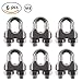DYWISHKEY Pack of 6, 5/16 Inch M8 Stainless Steel Wire Rope Cable Clip Clamp