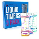 3 Pack of Liquid Motion Timers Sensory Toys for Stress Relief - Great as Bubbler Timer Fidget toy for anxiety relief, Satisfying Mini Lava Lamp Office & Desk Toys, Figit Toy Gift for Teens & Adults!