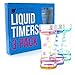3 Pack of Liquid Motion Timers Sensory Toys for Stress Relief - Great as Bubbler Timer Fidget Toys for Kids, Satisfying Mini Lava Lamp Office & Desk Toys, Figit Toy Gift for Boys, Girls, and Adults!