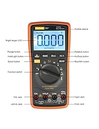 Multímetro digital, multímetro TRMS 6000 cuentas,, thsinde Auto y manual, medidas Voltaje, Corriente, resistencia, continuidad, frecuencia de capacitancia,; Pruebas diodos, transistores, temperatura, LCD luz trasera para