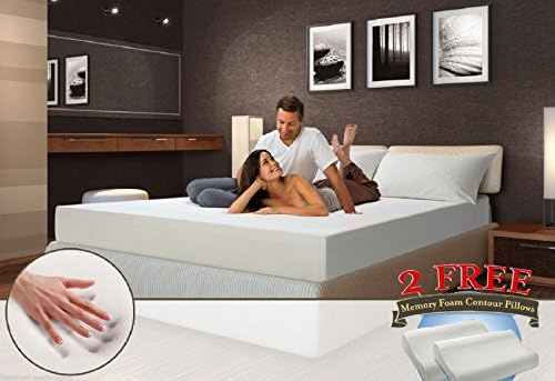 10" inch KING COOL MEDIUM-FIRM Memory Foam Mattress Bed with 2 FREE GEL Pillows