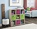 ClosetMaid Cubeicals 9 Cube Storage Shelf Organizer Bookshelf, Square Shape, Easy Assembly - Birch Wood Finish