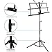 Music Stand, Kasonic 2 in 1 Dual-Use Folding Sheet Music Stand & Desktop Book Stand, Portable and Lightweight with LED Light/Music Sheet Clip Holder/Carrying Bag Suitable