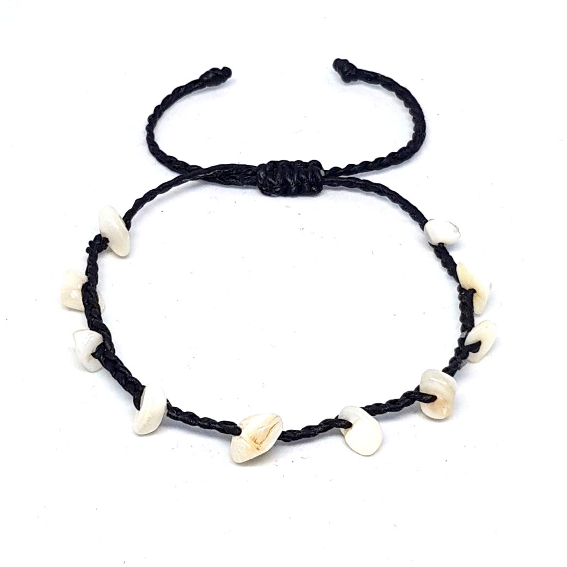 Origin Siam Handmade Gemstone Beaded Woven Bracelet | Bead Stone Healing Chakra Protection Energy Wristband | Adjustable Size Unisex for Men and Women (Ivory Shard)