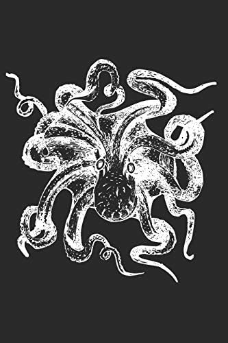 Vintage Octopus Kraken Mollusc Squid Sea Monster: Ocean Lovers Scuba Divers Tentacles Ink Squirting Sea Life Blank Lined Paper Notebook College Book - ... Work School Teachers Students Kids Teenagers Paperback – 27 May 2019