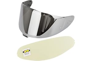 Puentemys CWR-F2 Shield Visor with Anti-Fog Lens insert Film For RF-1400 RF1400 Motorcycle Helmet, CWR F2 Aftermarket Visor (Silver + Film)