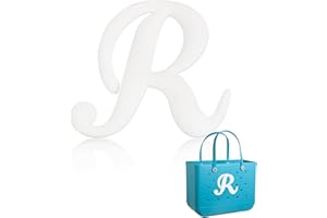 Yonuni Letter Charms for Bogg Bag, Cute Alphabet Lettering Compatible With Original All Models and Simple Southern Totes, Rubber Beach Accessories