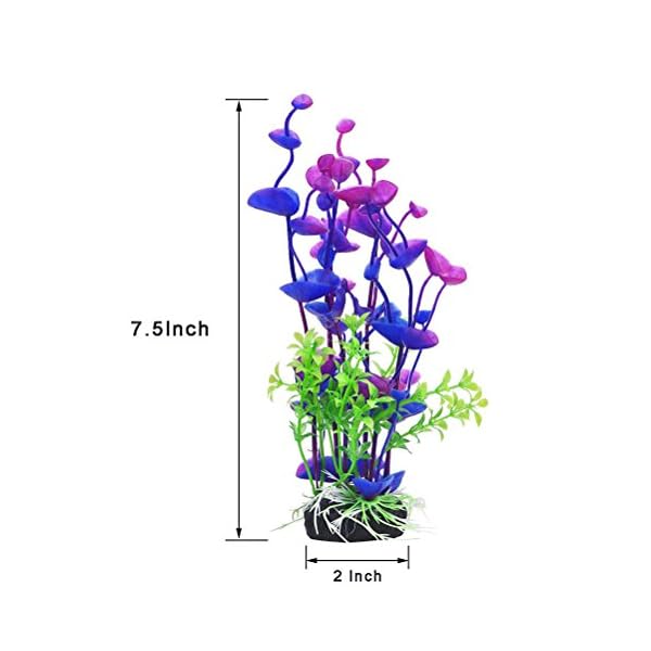 UEETEK 2 Pz Artificiale Pianta Subacquea Erba di Mare Pianta finta Decorativo Ornamento Acquario per Acquario (Viola e…