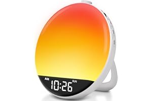 DreamSky Sunrise Alarm Clock Radio White Noise Sound Machine for Bedroom - Dual Wake up Light Alarm for Heavy Sleeper Adult Kids, Bluetooth Speaker FM Radio, 26 Sleep Sounds for Baby, Night Light Gift