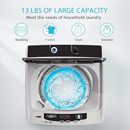 VIVOHOME 2 in 1 Portable Compact Full Automatic Washing Machine with