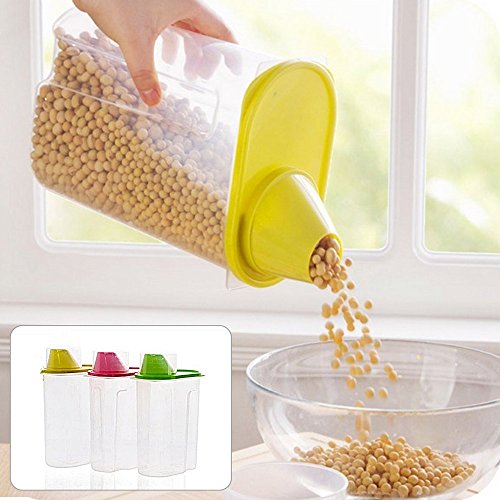 Amapower 1.9L Creative New Kitchen Food Cereal Grain Bean Rice Household Storage Container Box