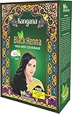 Kangana Black Henna Powder for 100% Grey Coverage - Natural Black Henna Powder for Hair Dye/Color Pack of 6-60g (2.11 Oz)