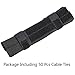 Selizo 100 Pack Adhesive Wire Clips Holder Management with 50 pack Cable Ties for Car, Office and Home