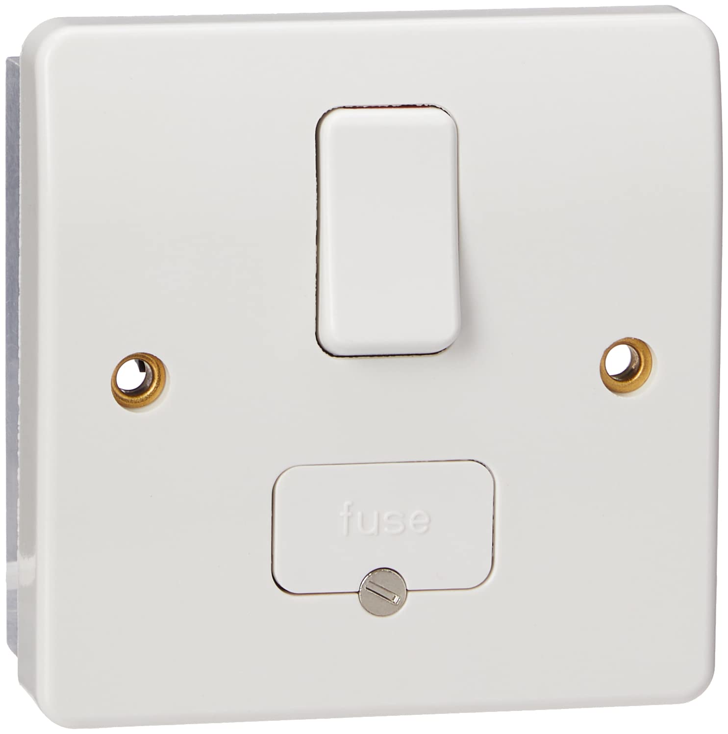MK Logic Plus K330 WHI 13A Double Pole Switched Connection Unit/w.flex, Standard White