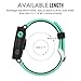 MoKo Watch Band Compatible with Garmin Forerunner 235, Soft Silicone Replacement Watch Band fit Garmin Forerunner 235/235 Lite/220/230/620/630/735XT/Approach S20/S6/S5 - Mint Green & Black