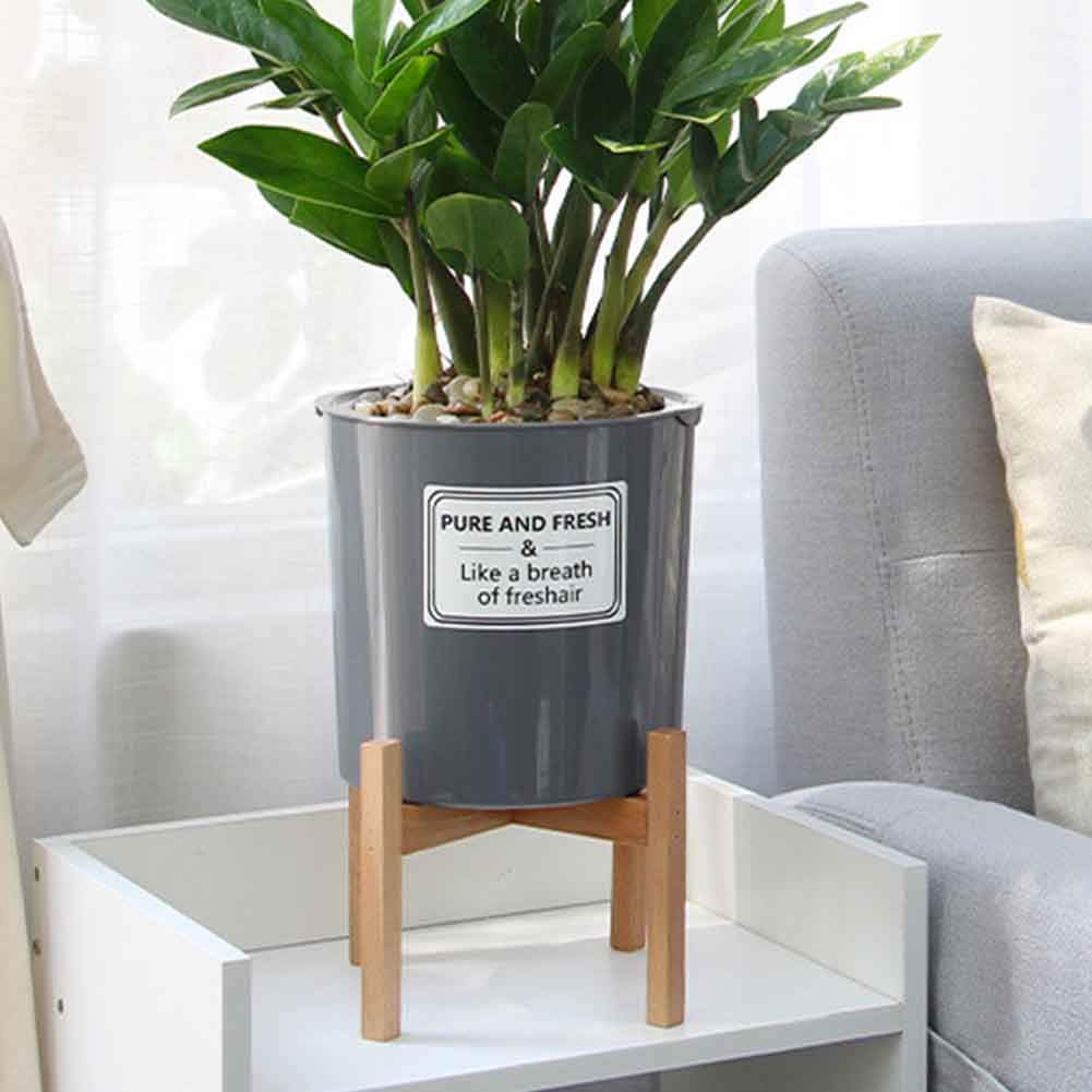 beiyoule Plant Stand, Wooden Plant Stand Holder Rack for Flower Pot Dispaly for Indoor Outdoor Modern Home Decor (Plant and Plant Pot Not Included)