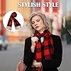 2 Pieces Warm Tartan Plaid Checked Women Winter Scarf and Wraps Unisex