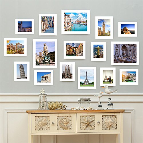 Buy Krishnarts Enticing Wood Photo Frame Wall Decor Set Of 16 Pcs White Online At Low Prices In India Amazon In