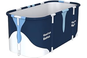Foldable Bathtub for Adult, Portable Bathtub Collapsible Tub Ice Hot Freestanding Bathtub for Adults Bathroom SPA Tub for Sho