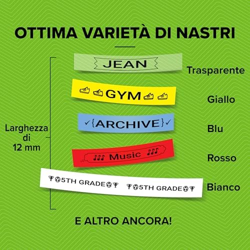 LetraTag LT-100T Etichettatrice | Macchina etichettatrice palmare | Tastiera ABC/Display LCD a 13 caratteri | Ideale per casa o ufficio