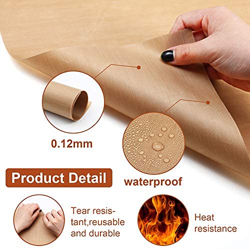 PTFE Heat Transfer Sheets, 8 Pieces Heat Press Paper 12 x 16 inches