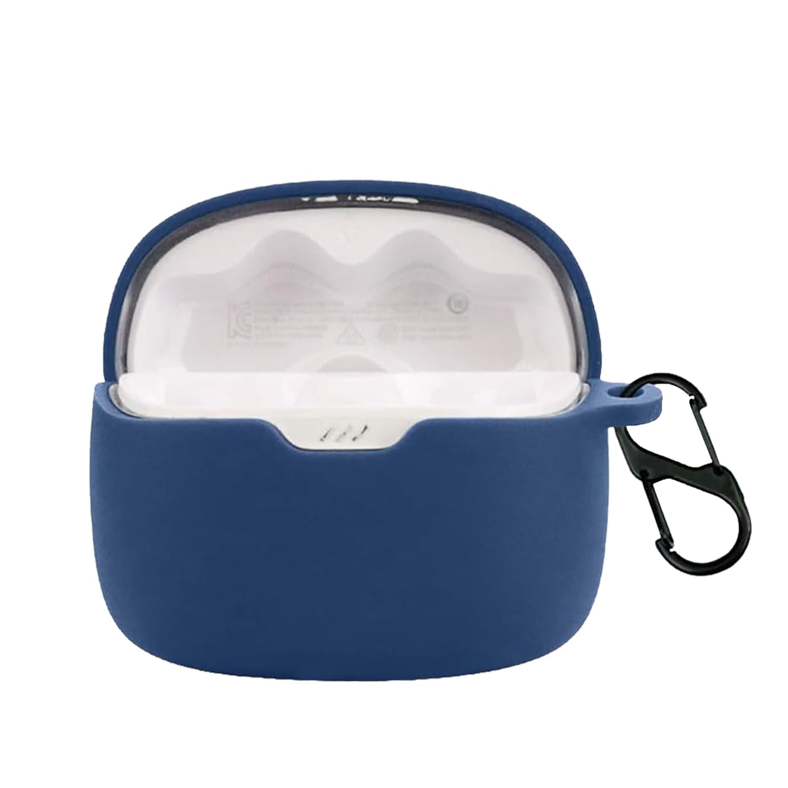 Case for JBL Tune Beam with Carabiner,Anti-Scratch Premium Soft Silicone Full Protective Case,Shockproof Ultra Slim Headphone Protective Case for JBL Tune Beam,Blue