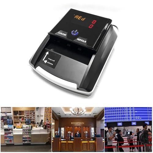 CRONY Money Bill Counter machine - 5-in-1 Compact and Portable High-Speed Cash Counting UV MG IR Paper Quality Currency for SAR AED USD EUR RUB LBP CAD 120PCS /Min, CN-136