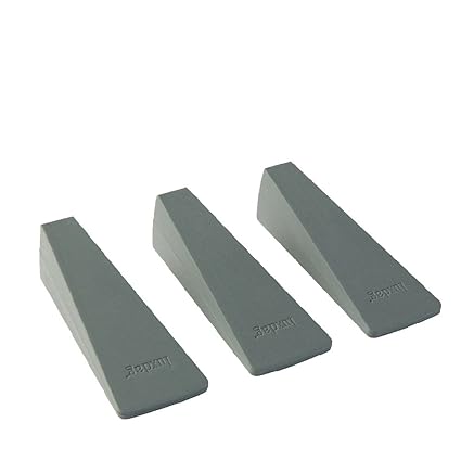 luxdag TÜRSTOPPER/FENSTERSTOPPER Design, 3er Set, grau (Farbe wählbar). Stopper aus Silikon/Kunststoff für Höhen bis 4cm. Tür
