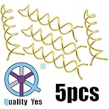 QY 5PCS Gold Color Spin Pin Sleek Bun Messy Bun Maker Simple Style Mini Pin Hair Updo Accessory