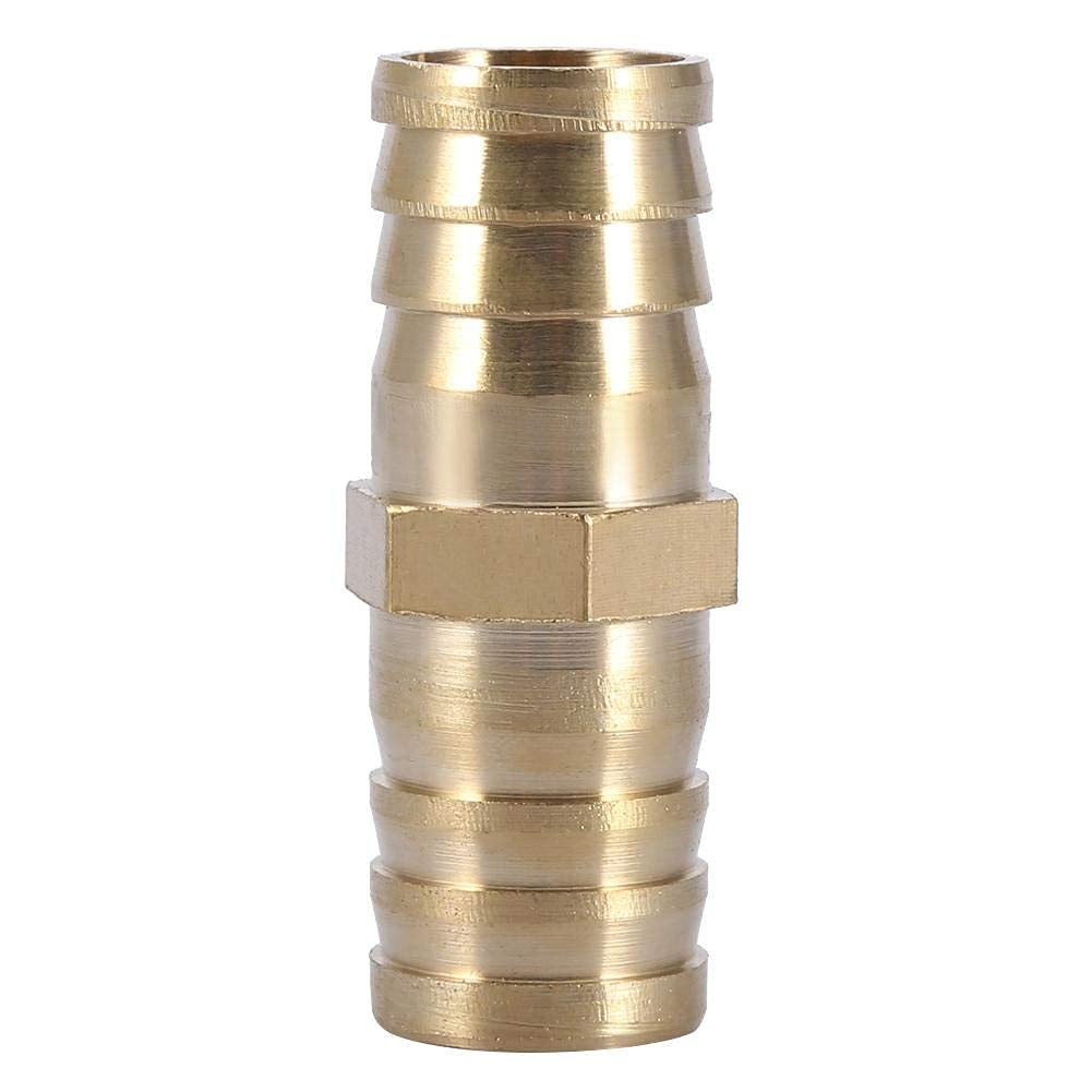Straight Barbed Connector, Pipe Adapter Straight 2-Way Brass Barbed Pipe Connector Tube Joiner Fitting 6/8/10/12/14/16/20mm(20mm 1pcs)