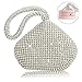 TOPCHANCES Women's Triangle Bling Clutch Purses and Handbags, Rhinestone Evening Bags and Clutches for Women Gilrs (Silver)