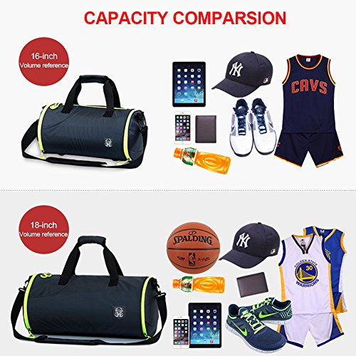 SIYUAN Athletic Duffel Bag, Teenager Student Basketball Gym Bag Sports Duffel Bag with Shoes Compartment,Gray,Large