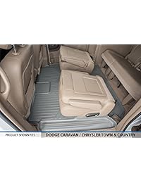 Tapetes para piso para Dodge Grand Caravan   Chrisler Town & Country (2008 2017) 3 filas (Solo para los asientos) Gris.