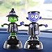 Yunhigh Solar Dancing Toys Halloween Ornament Bobblehead Figures Skulls Skeleton Pumpkin Car Dashboard Decoration Office Desk Home Decor - 3 Pack