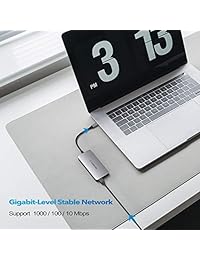 VANMASS USB C Hub, 9 in 1 USB C Adapter with 4K HDMI, RJ45 1Gbps Ethernet, 4 USB 3.0 Ports, Micro SD SD Card Reader, and 90W PD Charging Port for MacBook Pro Air & More USB C Devices