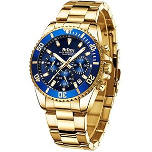 Herren Uhr Männer Chronographen Edelstahl Wasserdicht Designer Armbanduhr Herren Leuchtende Analog Datum Business Uhr…