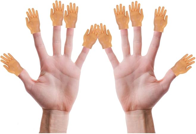 Amazon Funisfun 指針 ミニ指人形 指先いたずら 10個 左手5個 右手5個 パーティーゲーム ギャグギフト おもちゃ雑貨 手品 おもちゃ