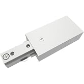 VEOLUX Lighting, H Track Live End Connector in White, UL Listed