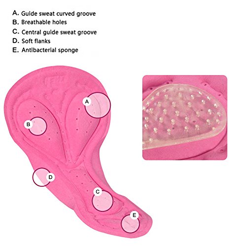 image for Callsecret Womens Padded Bike Shorts Cycling Pants, 4D Gel Padded Biki