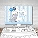 MEHOFOTO Photo Background Cute Blue Stripe Prince Boy Baby Shower Balloon Elephant Love Party Backdrops Banner for Photography 7x5ft