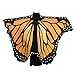 VESNIBA Soft Fabric Butterfly Wings Shawl Fairy Ladies Nymph Pixie Costume Accessory (197125CM, Orange)