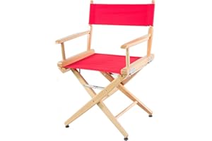 Filmcraft Short Director Chairs (Natural Frame/Red Canvas)