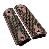 Altamont 1911 Grips - Spanish Diamond - Full Size 1911 Wood Grips w. Ambi Safety fits Most Commander, Standard & Government 1911 Models - Made in USA