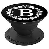 Letter B - Black White Plain - Minimalist Cute