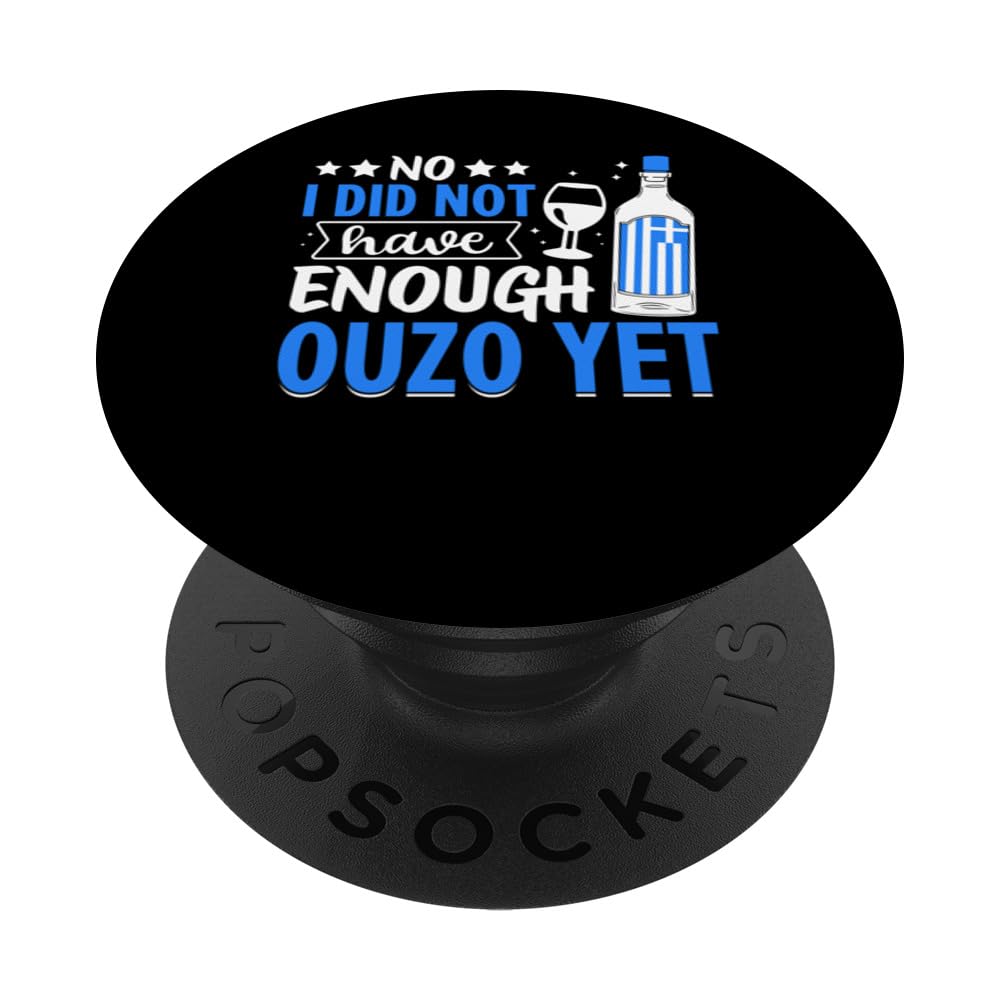 Greek Ouzo Liquor Ouzo Drinking Essentials Ouzo Lover PopSockets Swappable PopGrip