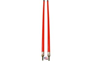 BUYERS PRODUCTS COMPANY Buyers Products 1308111 Fluorescent Nylon Orange Guide Kit, 3/4" X 36", Stud Mount, Aftermarket Snow Plow Blade Marking Guide Kit, Bumper Guides for Pickup Trucks, Bumper Sights and Road Safety