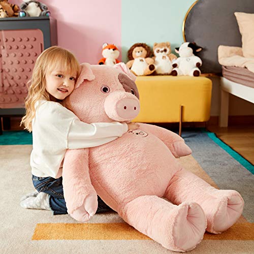 IKASA Giant Pig Stuffed Animal Jumbo Pig Plush Toy Soft Toy Large
